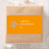 Persoonlijk cadeaukaartlabel -- sterthema etiket (Insitu)