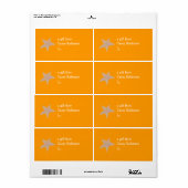 Persoonlijk cadeaukaartlabel -- sterthema etiket (Full Sheet)