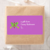 Persoonlijk cadeaukaartlabel -- vlinderthema etiket (Insitu)