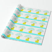 Persoonlijk cadeaupapier voor babyborrel (Uitgerold)