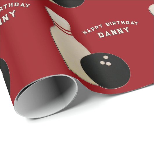 Persoonlijk cadeaupapier voor bowlen (Rol Hoek)