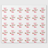 Persoonlijk cadeaupapier voor de eerste kerst van  (Vlak)