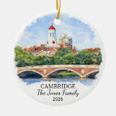 Persoonlijk Cambridge-sieraad, Massachusetts Keramisch Ornament (Voorkant)