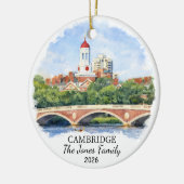 Persoonlijk Cambridge-sieraad, Massachusetts Keramisch Ornament (Links)