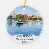 Persoonlijk Cambridge-sieraad, Massachusetts Keramisch Ornament (Voorkant)
