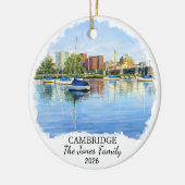Persoonlijk Cambridge-sieraad, Massachusetts Keramisch Ornament (Links)