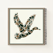 Persoonlijk camouflage-eend-monogram notitieboek (Achterkant)