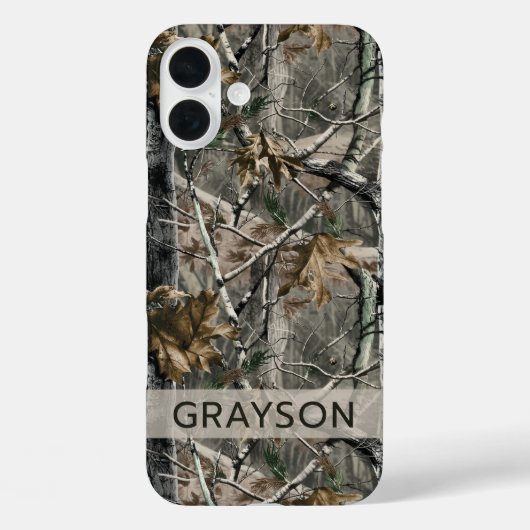 Persoonlijk Camouflage met Bos Takken Case-Mate iPhone Case (Achterkant)