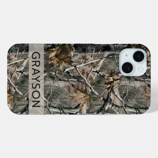 Persoonlijk camouflage met bos takken Case-Mate iPhone case (Achterkant (horizontaal))