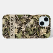 Persoonlijk Camouflagepatroon met Bladeren Case-Mate iPhone Case (Achterkant (horizontaal))