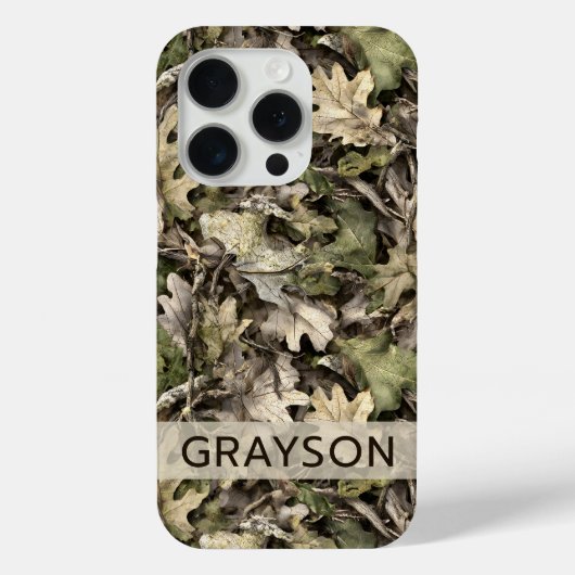 Persoonlijk Camouflagepatroon met Bladeren Case-Mate iPhone Case (Achterkant)