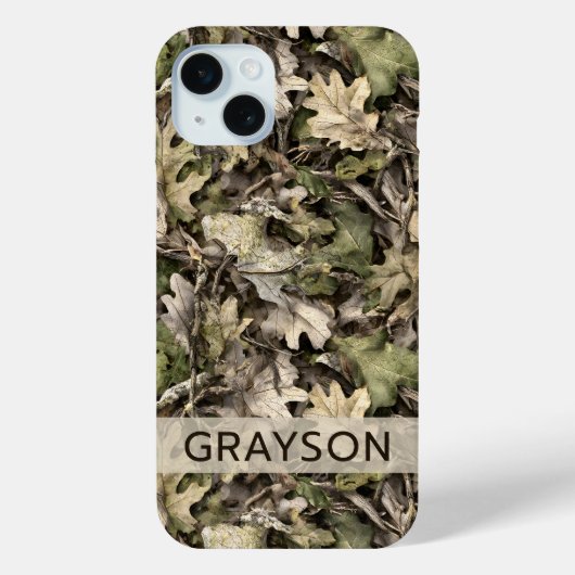 Persoonlijk Camouflagepatroon met Bladeren Case-Mate iPhone Case (Achterkant)