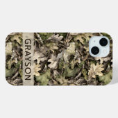 Persoonlijk Camouflagepatroon met Bladeren Case-Mate iPhone Case (Achterkant (horizontaal))