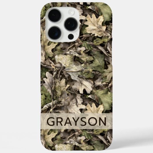 Persoonlijk Camouflagepatroon met Bladeren Case-Mate iPhone Case (Achterkant)