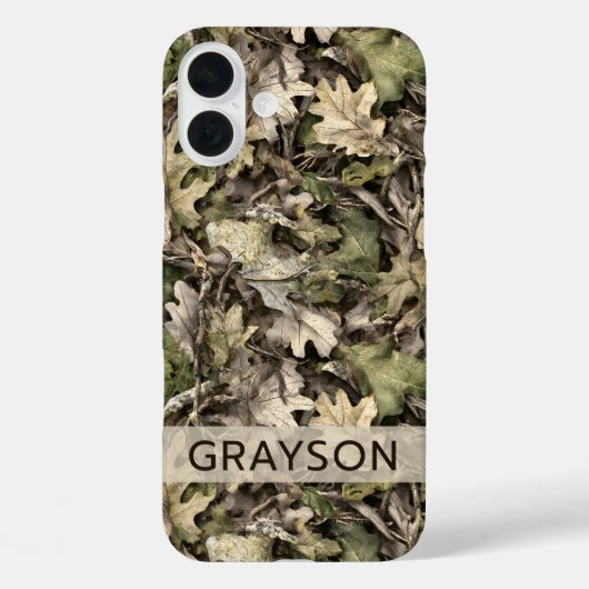 Persoonlijk Camouflagepatroon met Bladeren Case-Mate iPhone Case (Achterkant)