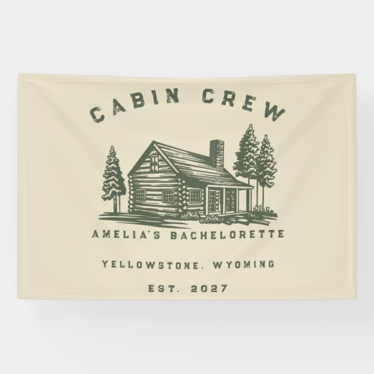 Persoonlijk Camping Weekend Bachelorette Feest Spandoek (Horizontaal)