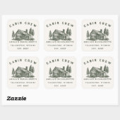 Persoonlijk Camping Weekend Bachelorette Feest Vierkante Sticker (Vel)
