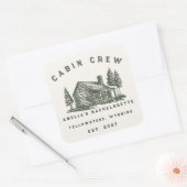 Persoonlijk Camping Weekend Bachelorette Feest Vierkante Sticker (Envelop)