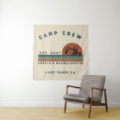 Persoonlijk Camping Weekend Bachelorette Feest Wandkleed (In situ)