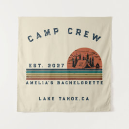 Persoonlijk Camping Weekend Bachelorette Feest Wandkleed