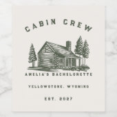 Persoonlijk Camping Weekend Bachelorette Feest Wijn Etiket (Enkel label)