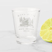 Persoonlijk Camping Weekend Vriendinnengroep Shot Glas (Achterkant)