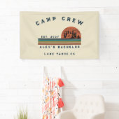 Persoonlijk Camping Weekend Vrijgezellenfeest Spandoek (Insitu)