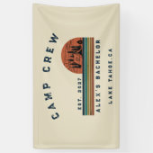 Persoonlijk Camping Weekend Vrijgezellenfeest Spandoek (Verticaal)