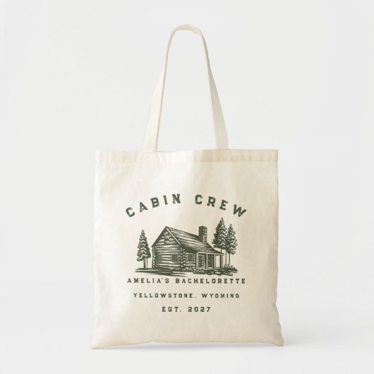 Persoonlijk Camping Weekend Vrijgezellenfeest Tote Bag (Voorkant)