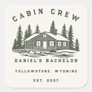 Persoonlijk Camping Weekend Vrijgezellenfeest Vierkante Sticker
