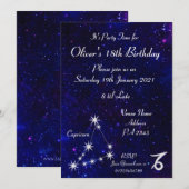 Persoonlijk Capricorn Sterrenbeeld Galaxy Feest Kaart (Voorkant / Achterkant)