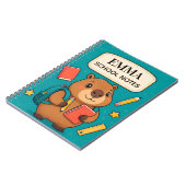 Persoonlijk capybara kinder schoolschrift notitieboek (Linkerzijde)