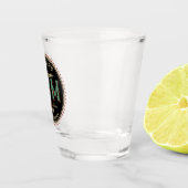 Persoonlijk Caribisch Rumdrank Flessenlabel Bar Shot Glas (Rechts)