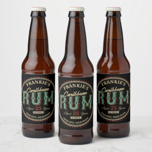 Persoonlijk Caribisch Rumdrankfles Etiket Bar