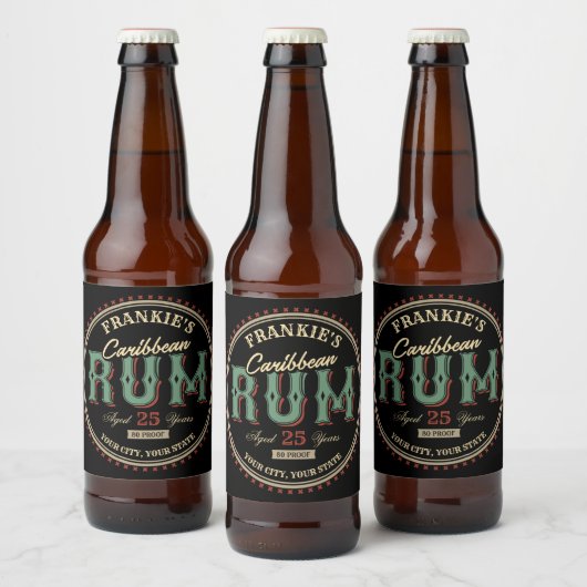 Persoonlijk Caribisch Rumdrankfles Etiket Bar (Flessen)