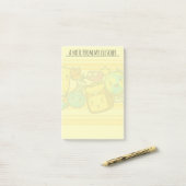 Persoonlijk Cartoon Schoolbenodigdheden Patroon Po Post-it® Notes (Op bureau)