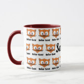 Persoonlijk Cartoon Snor Kattenpatroon Mok (Links)
