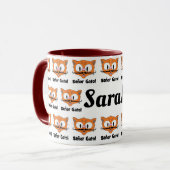 Persoonlijk Cartoon Snor Kattenpatroon Mok (Voorkant links)