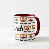 Persoonlijk Cartoon Snor Kattenpatroon Mok (Voorkant rechts)