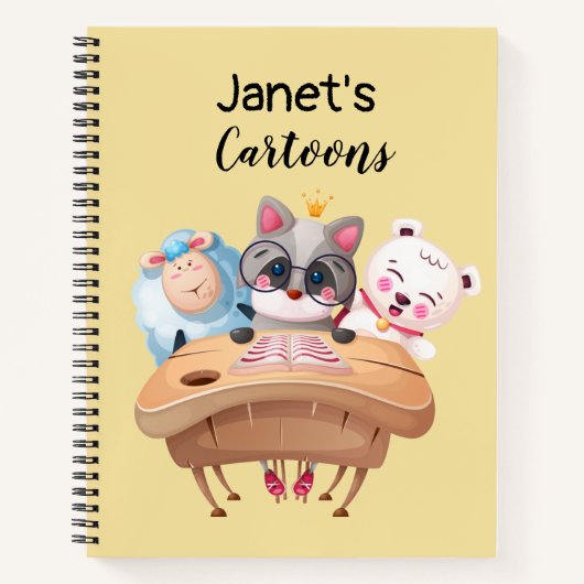 Persoonlijk Cat Sketchboek Notitieboek (Voorkant)