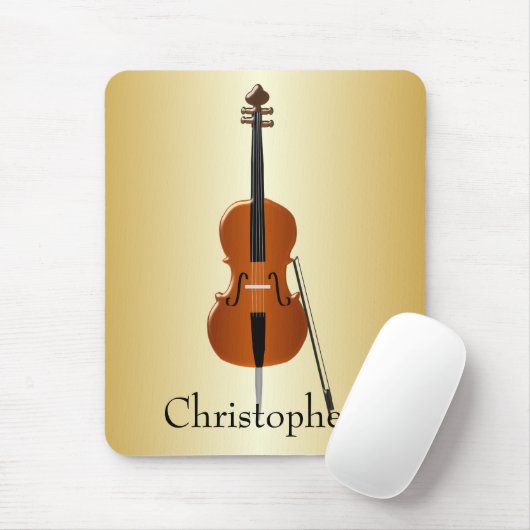 Persoonlijk cello-ontwerp muismat (Met muis)