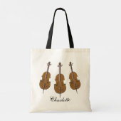 Persoonlijk cello trio tote bag (Achterkant)