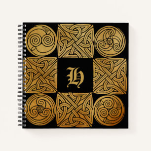 Persoonlijk Celtic Knotwork Kruis Spiraal Notebook Notitieboek