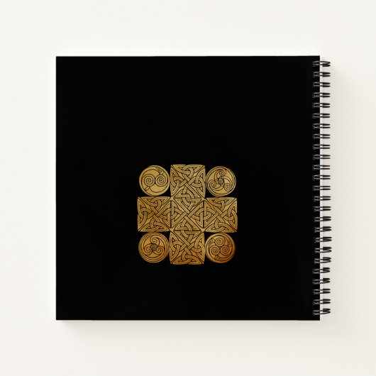 Persoonlijk Celtic Knotwork Kruis Spiraal Notebook Notitieboek (Achterkant)