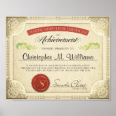 Persoonlijk certificaat op de lijst van Nice voor Poster (Voorkant)