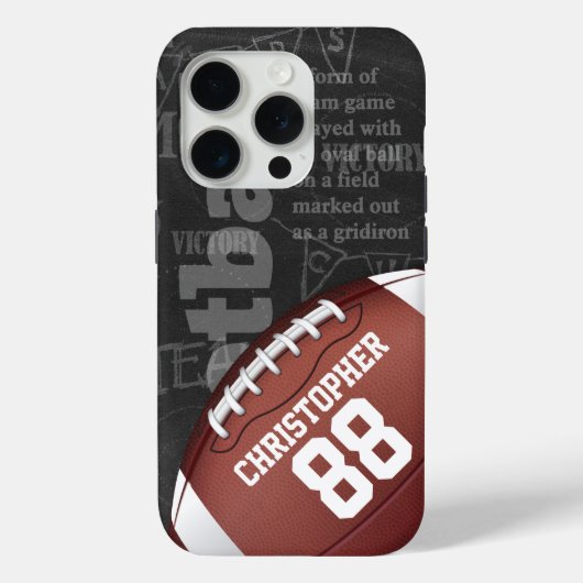 Persoonlijk Chalkboard Amerikaans Football Case-Mate iPhone Case (Achterkant)