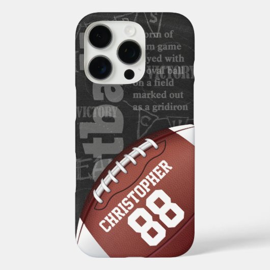Persoonlijk Chalkboard Amerikaans Football Case-Mate iPhone Case (Achterkant)