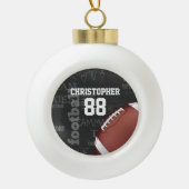 Persoonlijk Chalkboard Amerikaans Football Keramische Bal Ornament (Voorkant)