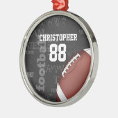 Persoonlijk Chalkboard Amerikaans Football Metalen Ornament (Links)