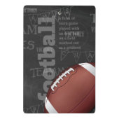 Persoonlijk Chalkboard Amerikaans Football Mini Klembord (Achterkant)